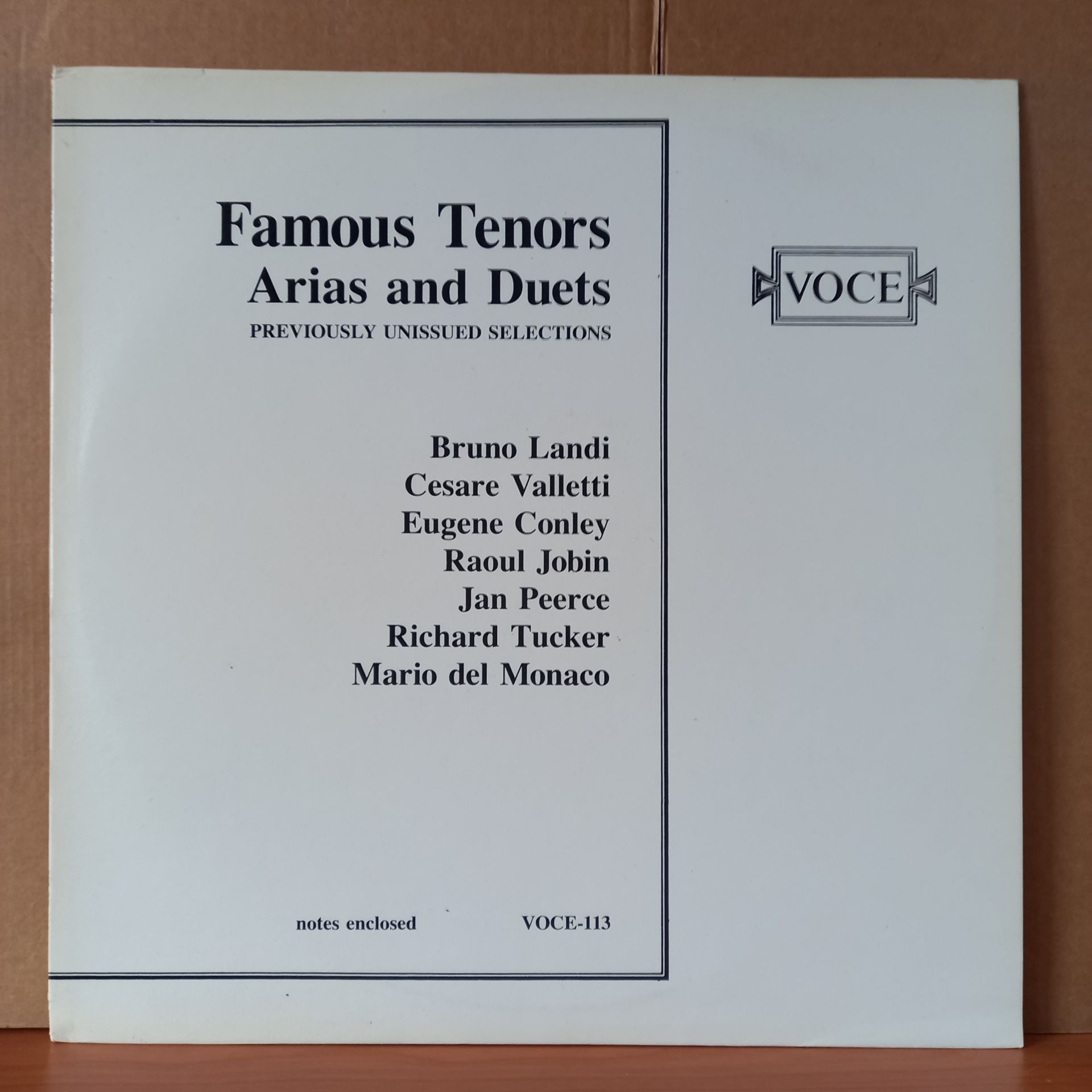 FAMOUS TENORS / ARIAS AND DUETS / BRUNO LANDI, CESARE VALETTI, RAOUL JOBIN, JAN PEERCE, RICHARD TUCKER - LP 2.EL PLAK