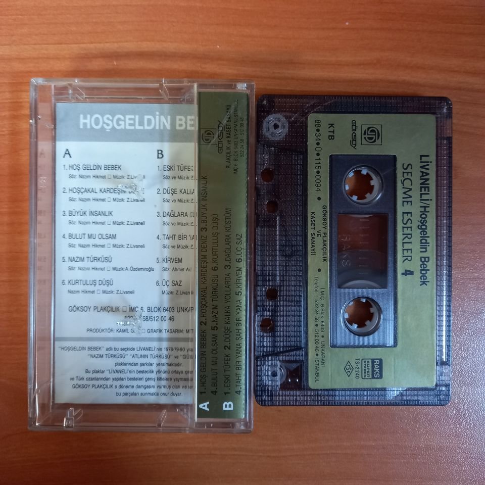 ZÜLFÜ LİVANELİ - HOŞGELDİN BEBEK / SEÇME ESERLER 4 (1988) - KASET 2.EL