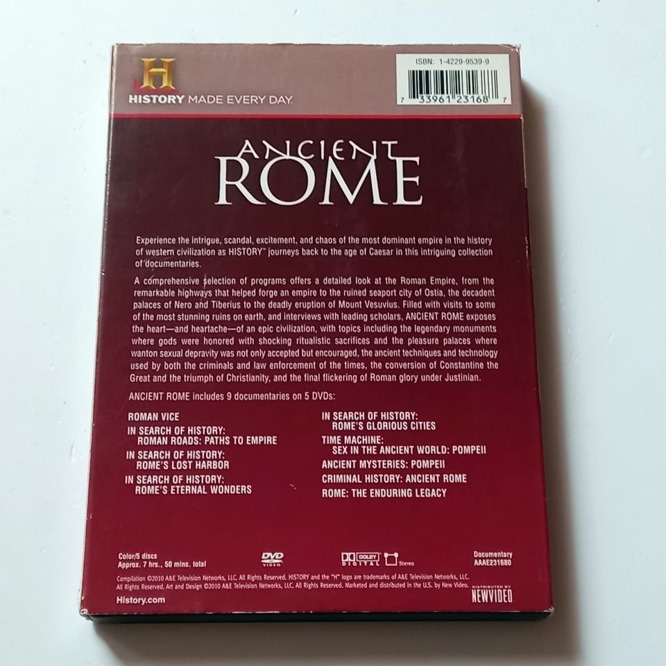 ANCIENT ROME - 9 BELGESEL - 5xDVD 2.EL  ALTYAZI YOKTUR