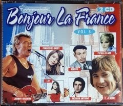 BONJOUR LA FRANCE VOL 3 / JOHNNY HALLIDAY, FRANCOISE HARDY, BOURVIL, PETULA CLARK, LIO (2000) BR MUSIC 2CD 2.EL