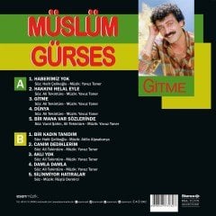 MÜSLÜM GÜRSES - GİTME (1986) - LP 2021 BASIM SIFIR PLAK