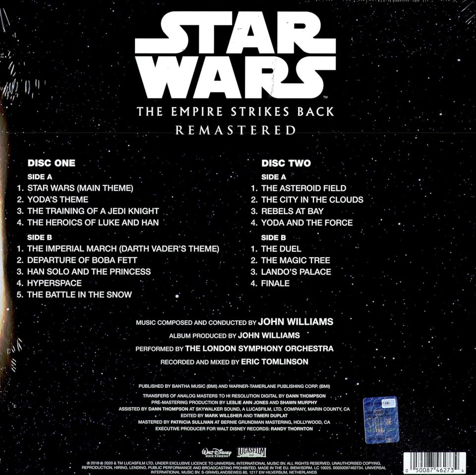 STAR WARS EMPIRES STRIKES BACK (1980) - SOUNDTRACK / JOHN WILLIAMS - 2LP 2020 40TH ANNIVERSARY EDITION SIFIR PLAK