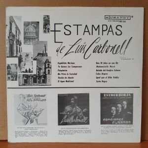 LUIS CARBONELL - ESTAMPES DE VOLUMEN II (1985) - LP 2.EL PLAK