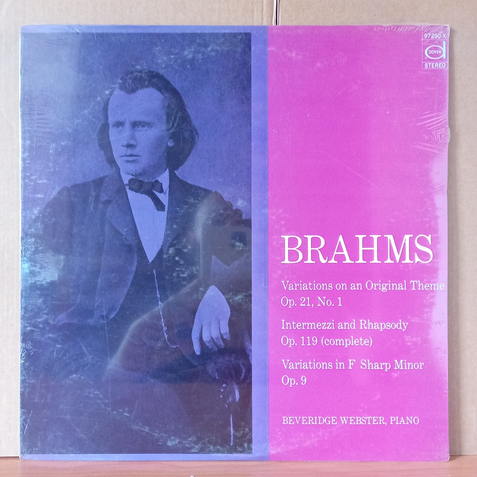 BRAHMS: VARIATIONS ON AN ORIGINAL THEME, INTERMEZZI AND RHAPSODY, VARIATIONS IN E SHARP MINOR / BEVERIDGE WEBSTER (1965) - LP DÖNEM BASKISI SIFIR PLAK