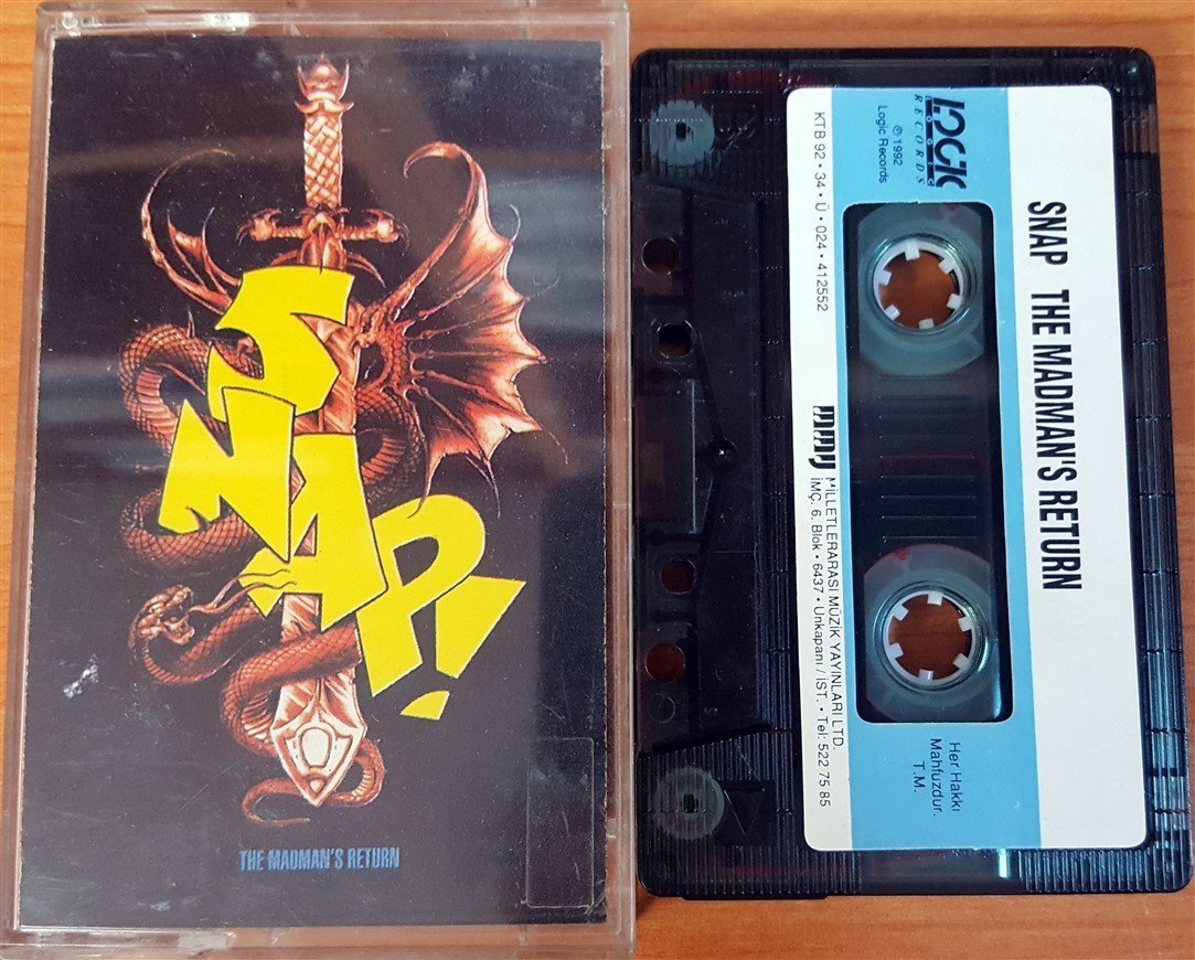 SNAP - THE MADMAN'S RETURN (1992) MMY CASSETTE MADE IN TURKEY ''USED'' PAPER LABEL