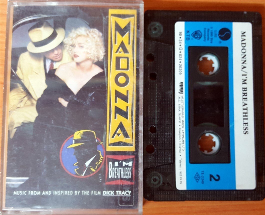 MADONNA - I'M BREATHLESS DICK TRACY (1990) MMY CASSETTE MADE IN TURKEY ''USED'' PAPER LABEL