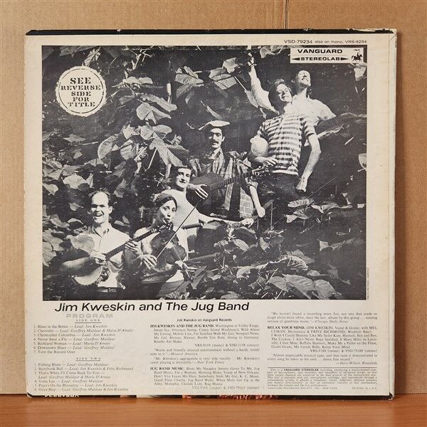 JIM KWESKIN & THE JUG BAND – SEE REVERSE SIDE FOR TITLE (1966) - LP 2.EL PLAK