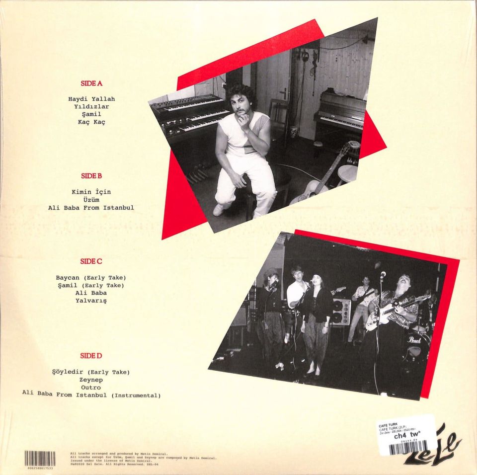 CAFE TÜRK - CAFE TURK - 2LP 2020 ZELZELE RECORDS BASIM ANATOLIAN ROCK / REGGAE SIFIR PLAK