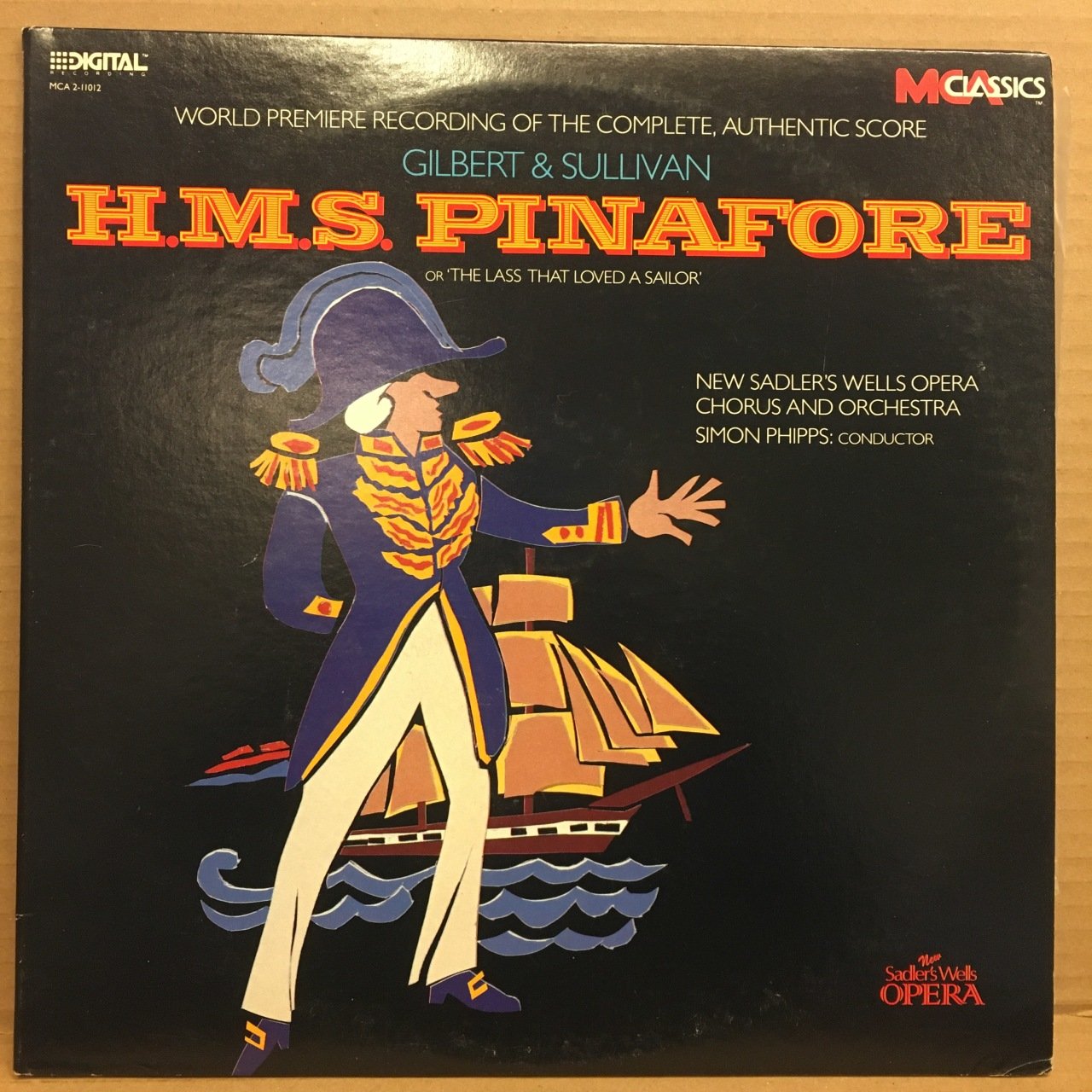 GILBERT & SULLIVAN - H.M.S. PINAFORE NEW SADLER'S WELLS OPERA CHORUS & ORCHESTRA 1988 2.EL 2PLAK