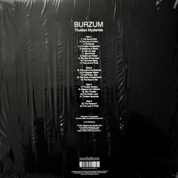 BURZUM - THULEAN MYSTERIES (2020) - 2LP DARK AMBIENT 2020 EDITION GATEFOLD SIFIR PLAK