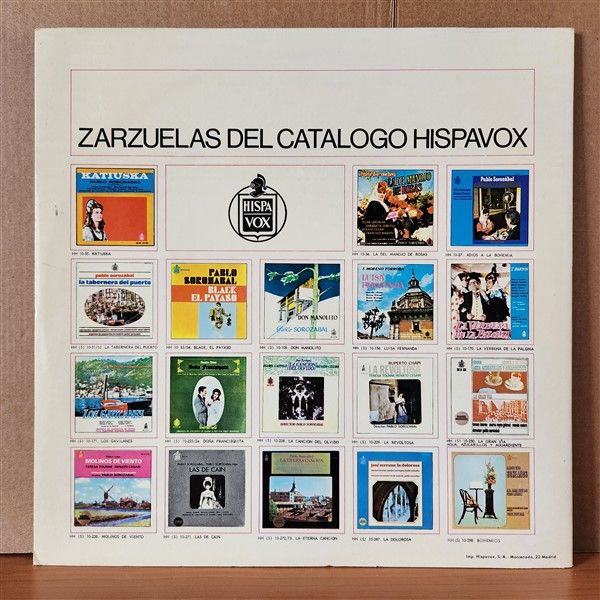 PABLO SOROZABAL - LA DEL MANOJO DE ROSAS (1962) - LP 2.EL PLAK