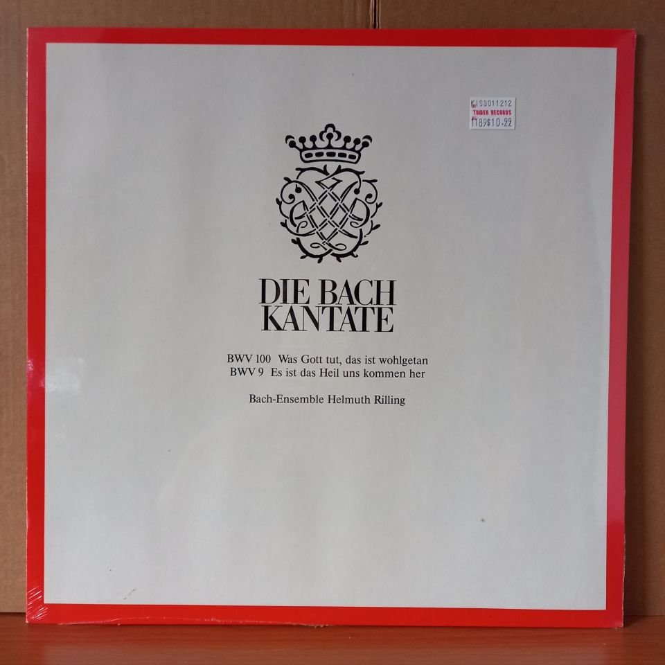 BACH: DIE BACH KANTATE / BWV 100 WAS GOTT TUT, DAS IST WOHLGETAN / BWV 9 ES IST DAS HEIL UNS KOMMEN HER / BACH-ENSEMBLE HELMUTH RILLING (1984) - LP DÖNEM BASKISI SIFIR PLAK