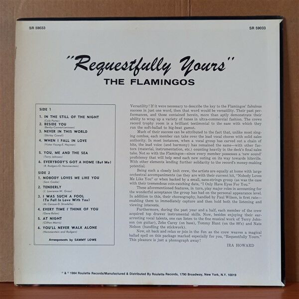 THE FLAMINGOS – REQUESTFULLY YOURS (1984) - LP 2.EL PLAK