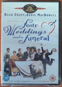 FOUR WEDDINGS and a FUNERAL - HUGH GRANT - ANDIE MacDOWELL - DVD SIFIR