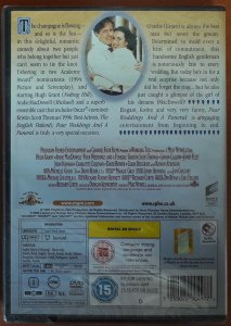 FOUR WEDDINGS and a FUNERAL - HUGH GRANT - ANDIE MacDOWELL - DVD SIFIR