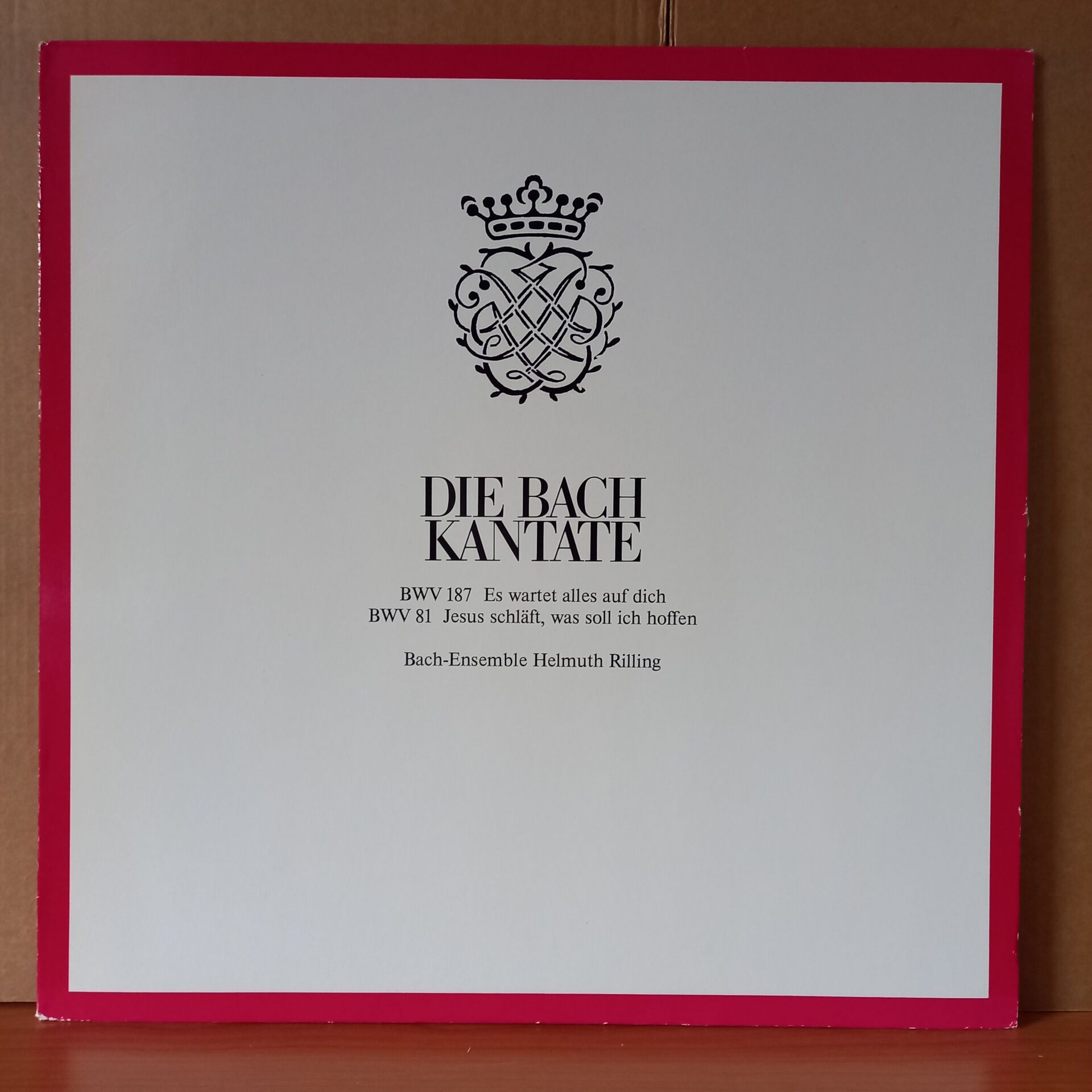 BACH: DIE BACH KANTATE / BWV 187, ES WARTET ALLES AUF DICH / BWV 81 JESUS SCHLAFT, WAS SOLL ICH HOFFEN / BACH-ENSEMBLE HELMUTH RILLING (1984) - LP 2.EL PLAK