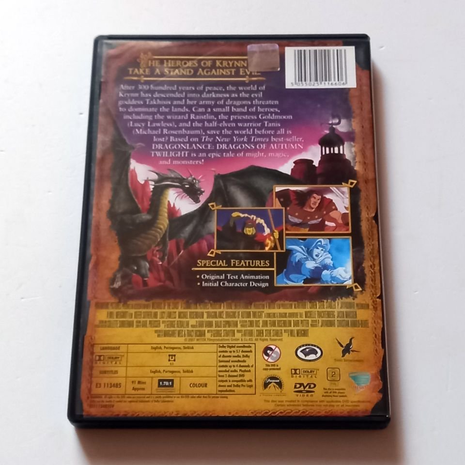 DRAGONLANCE DRAGONS OF AUTUMN TWILIGHT - ANİMASYON - DVD 2.EL