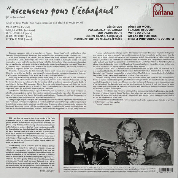 MILES DAVIS - ASCENSEUR POUR L'ECHAFAUD (1957) - LP 2024 REISSUE SIFIR PLAK