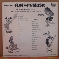 WALT DISNEY FUN WITH MUSIC (1961) - LP PLAK 2.EL