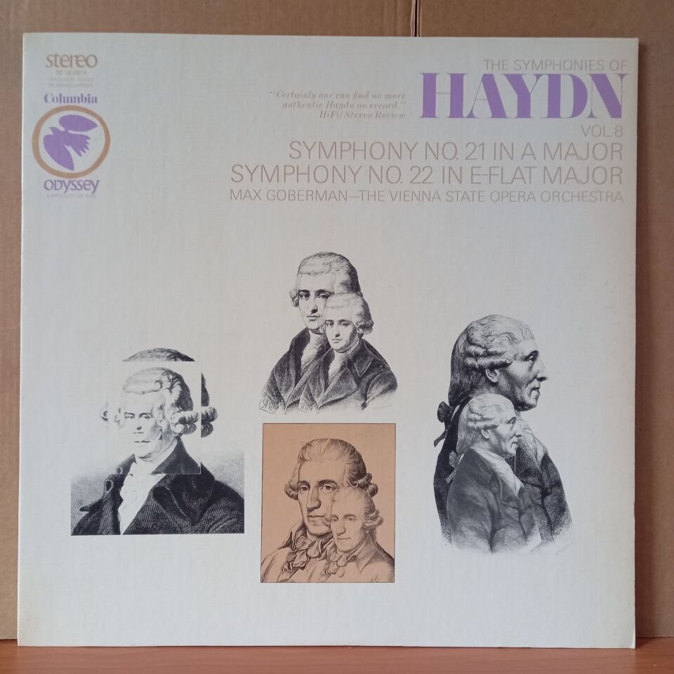 THE SYMPHONIES OF HAYDN VOL. 8 / SYMPHONY NO. 21 IN A MAJOR / SYMPHONY NO. 22 IN E-FLAT MAJOR / MAX GOBERMAN, THE VIENNA STATE OPERA ORCHESTRA - LP 2.EL PLAK