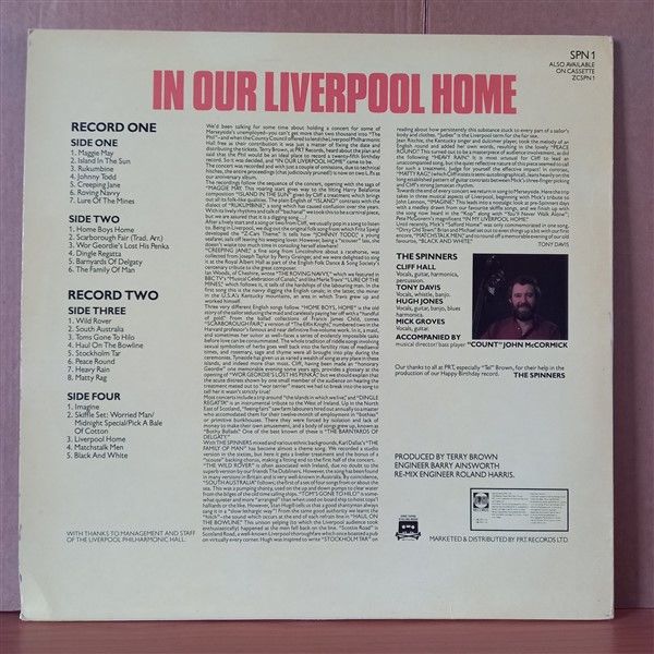 THE SPINNERS – IN OUR LIVERPOOL HOME (1983) - 2LP 2.EL PLAK
