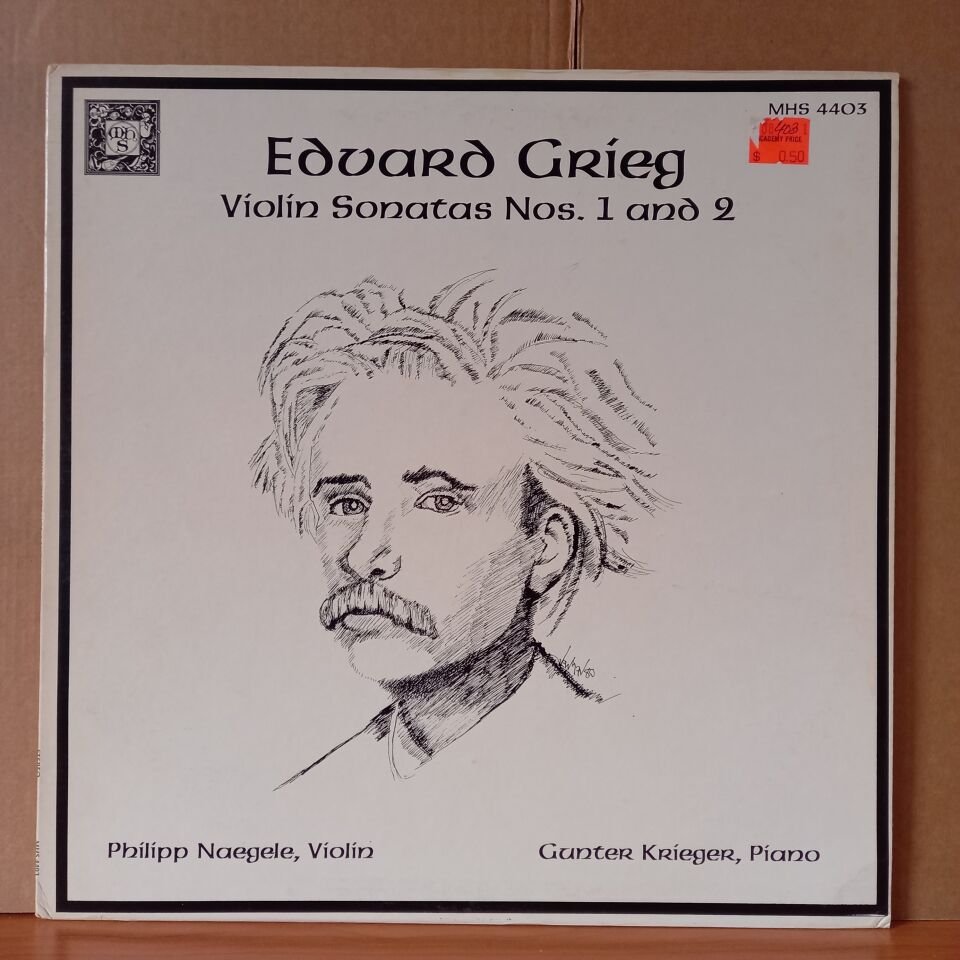EDVARD GRIEG: VIOLIN SONATAS NOS. 1 AND 2 / PHILIP NAEGELE, GÜNTER KRIEGER (1981) - LP 2.EL PLAK