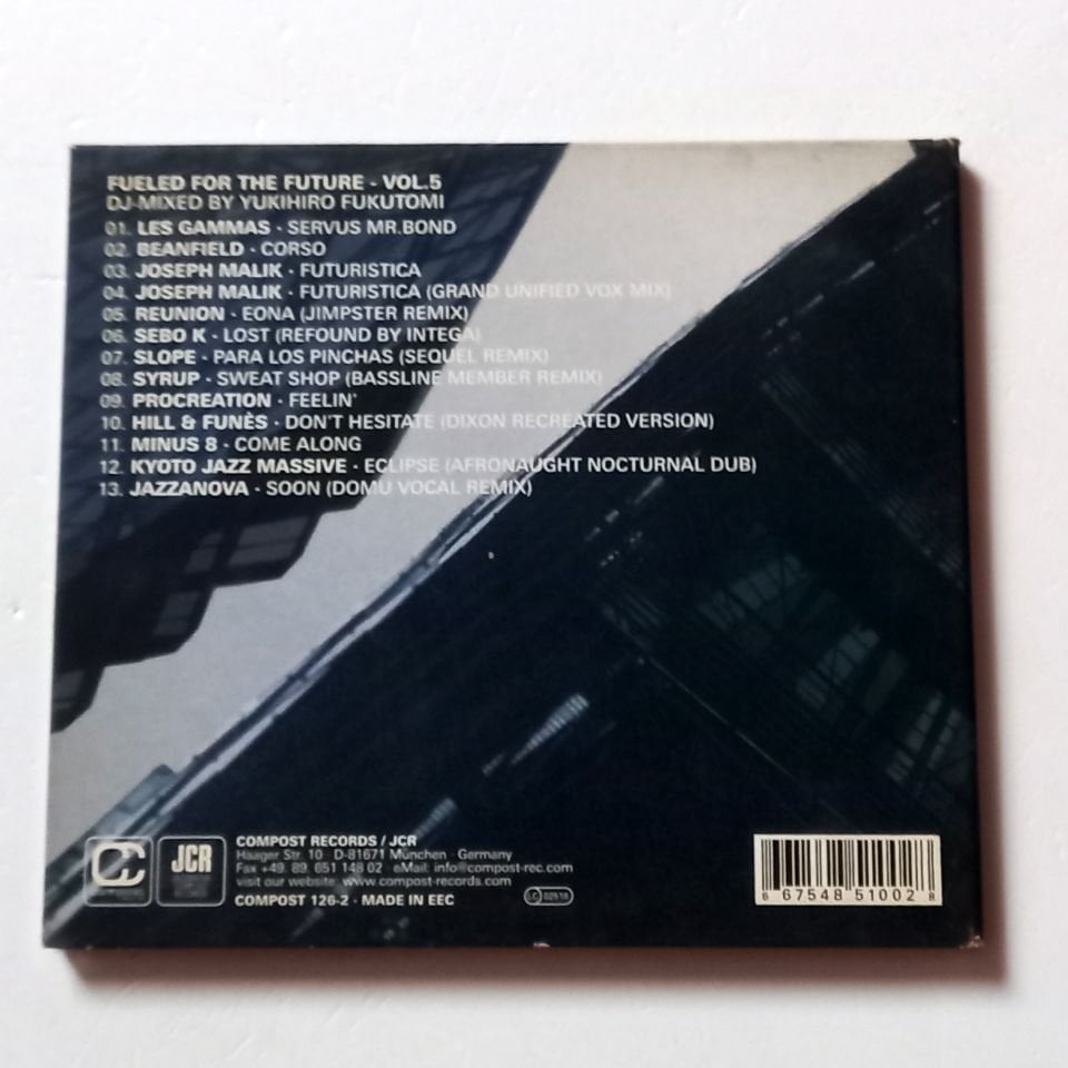 FUELED FOR THE FUTURE VOLUME 5 MIXED BYYUKIHIRO FUKUTOMI -  VARIOUS ARTISTS - LES GAMMAS, BEANFIELD, JOSEPH MALIK...-  (2003) - CD COMPOST COMPILATION MIXED DIGIPAK 2.EL