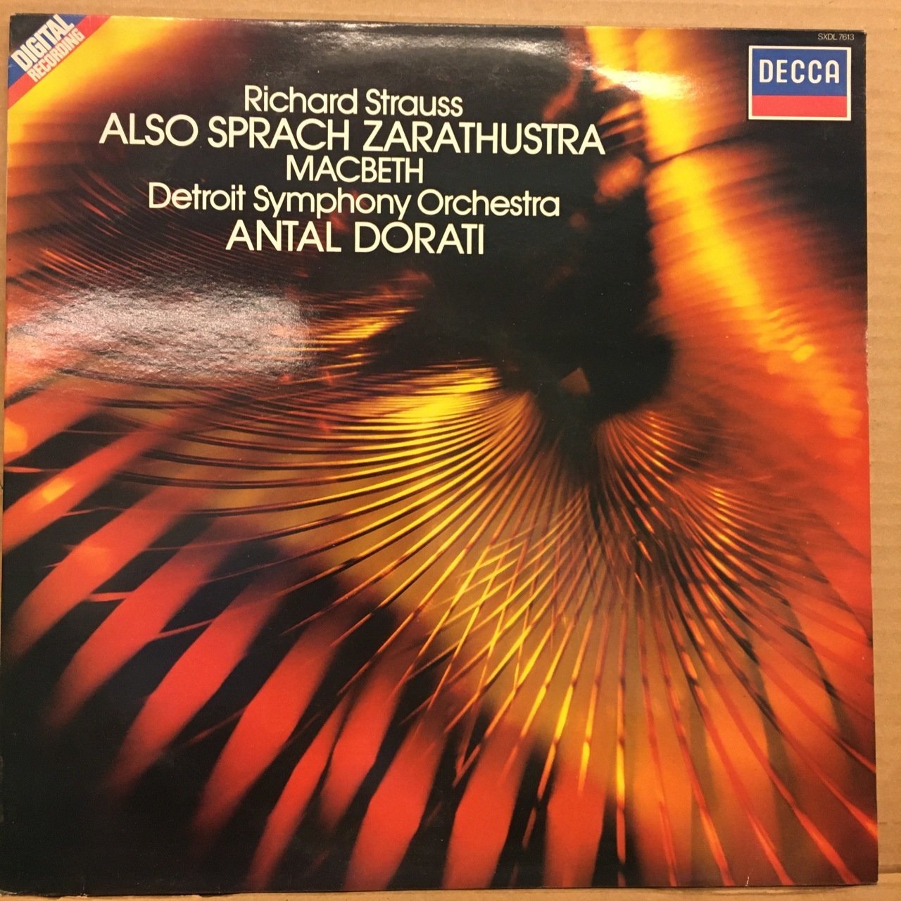 STRAUSS ALSO SPRACH ZARATHUSTRA MACBETH, DETROIT SYM. ORC. ANTAL DORATI 1983 2.EL PLAK