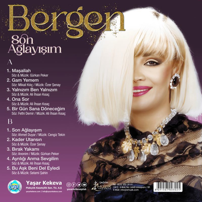 BERGEN - SON AĞLAYIŞIM (1991) - LP ALBUM 2024 BASKI AMBALAJINDA SIFIR PLAK