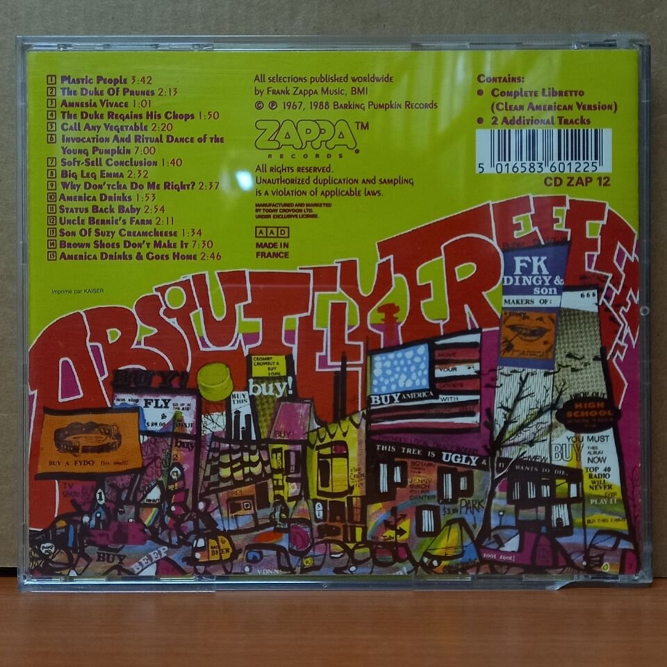 FRANK ZAPPA, THE MOTHERS OF INVENTION - ABSOLUTELY FREE (1988) - CD 2.EL
