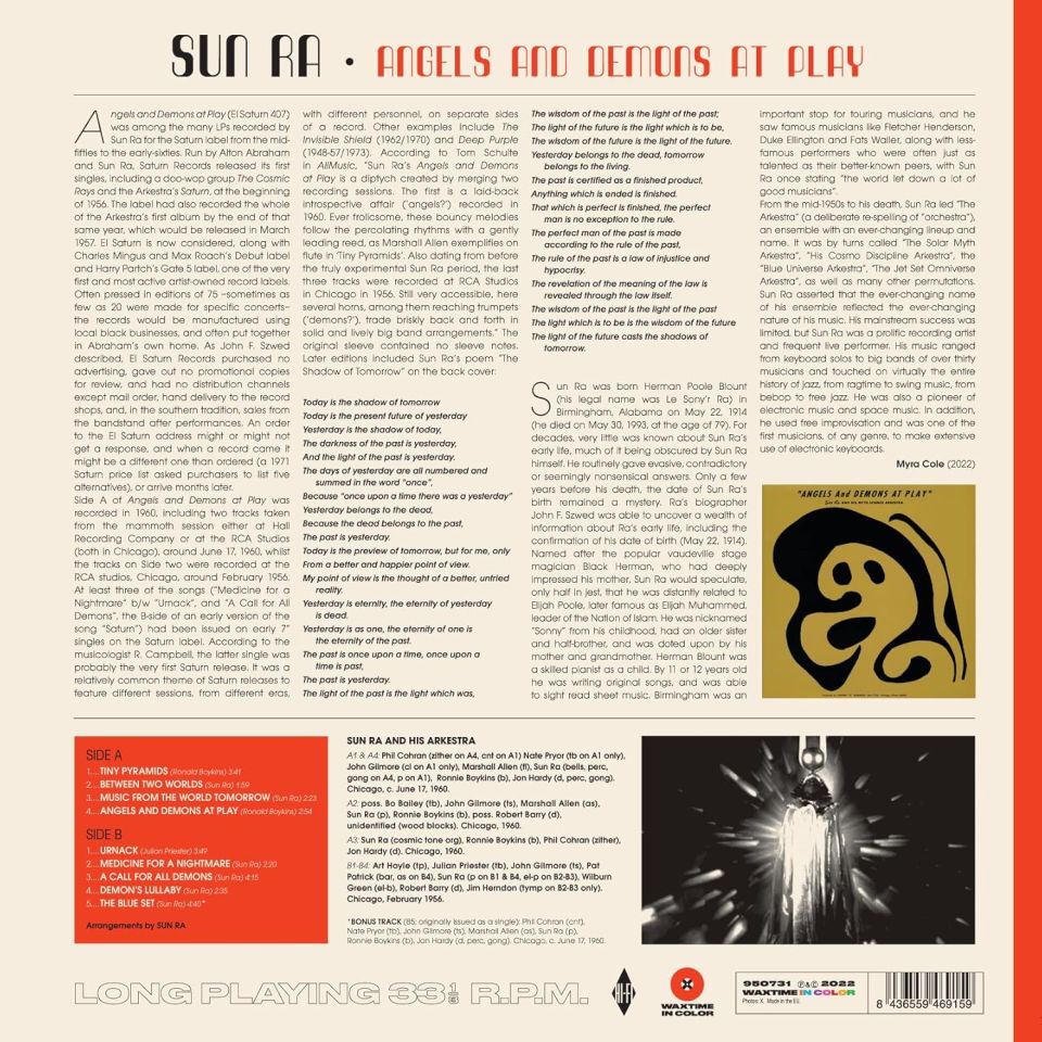 SUN RA - ANGELS AND DEMONS AT PLAY (1967) - LP 180 2022 RED COLOURED EDITION SIFIR PLAK