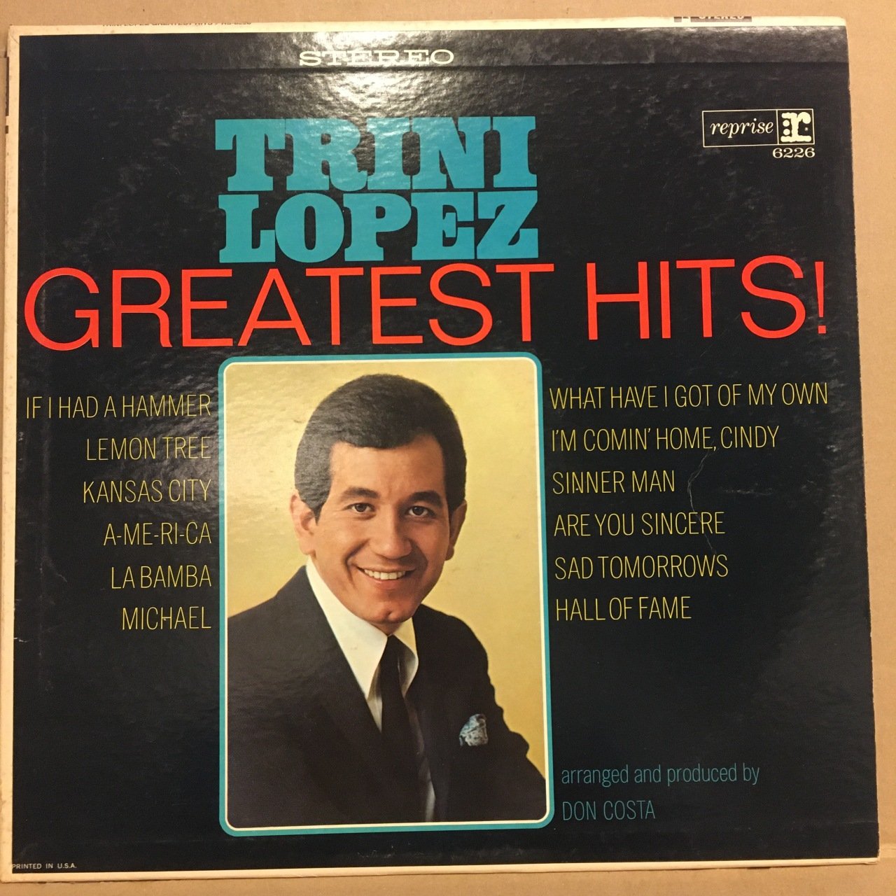 TRINI LOPEZ - GREATEST HITS (1966) 2.EL PLAK