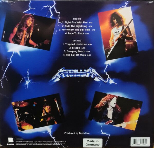 METALLICA - RIDE THE LIGHTNING (1984) - LP 2023 LIMITED EDITION ELECTRIC BLUE VINYL RENKLİ SIFIR PLAK