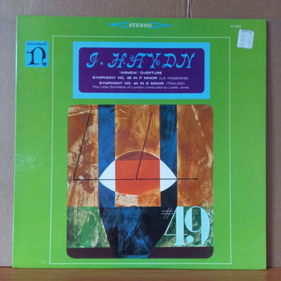J. HAYDN: ARMIDA OVERTURE, SYMPHONY NO 49 AND NO 44 / THE LITTLE ORCHESTRA OF LONDON, LESLIE JONES - LP 2.EL PLAK