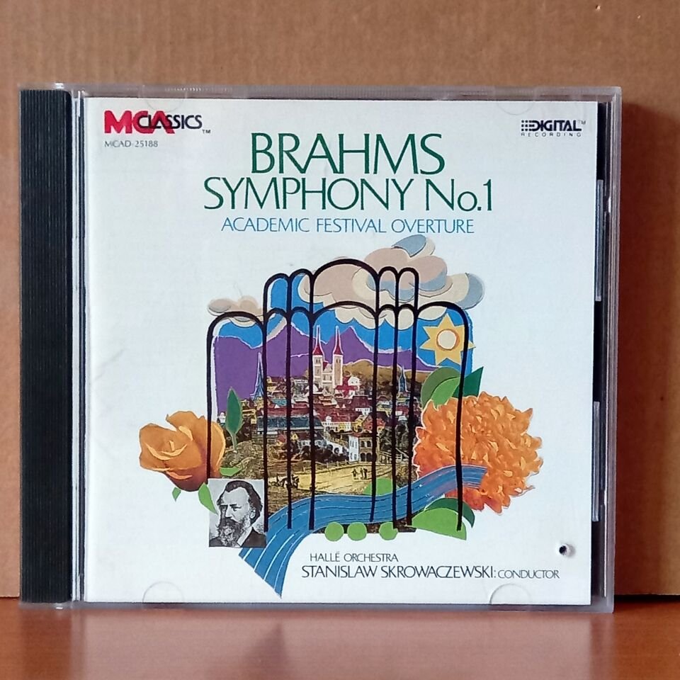 BRAHMS: SYMPHONY Nº.1 IN C MINOR, OP.68, ACADEMIC FESTIVAL OVERTURE, OP.80 / HALLE ORCHESTRA CONDUCTED BY STANISLAW SKROWACZEWSKI (1988) - CD 2.EL