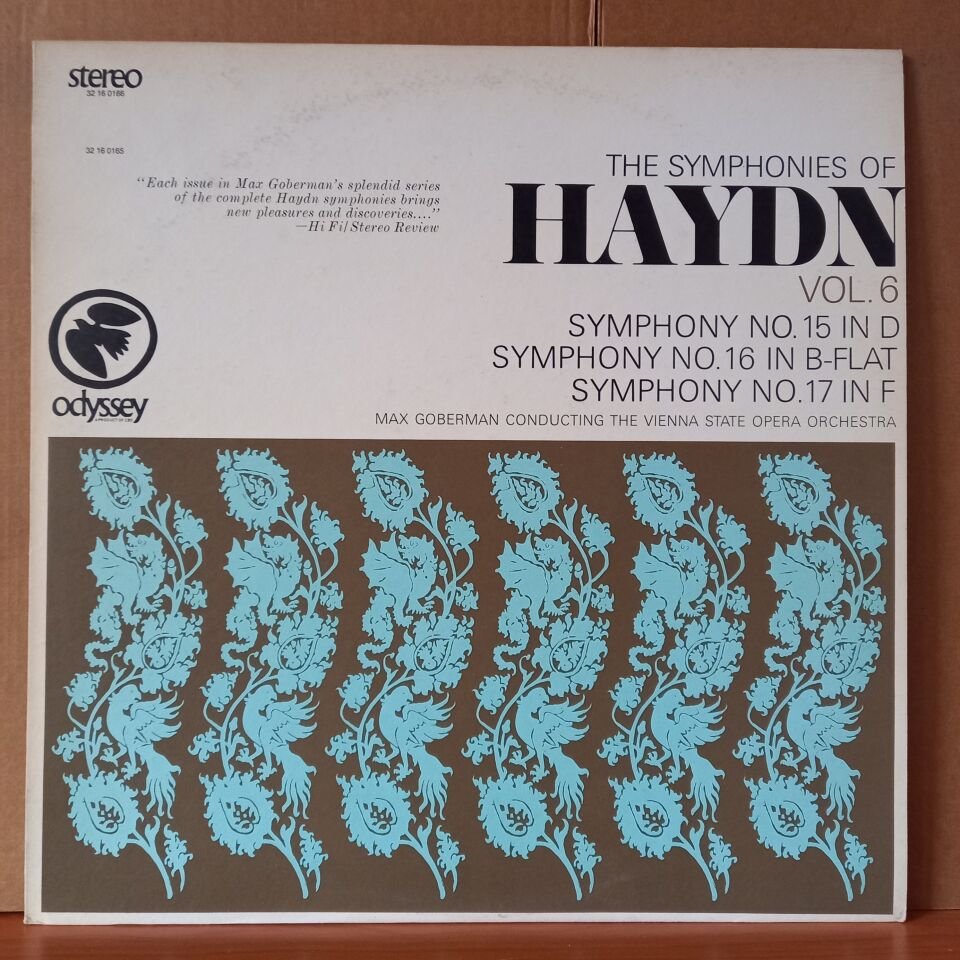 THE SYMPHONIES OF HAYDN VOL.6 : SYMPHONY N°15, 16, 17 / MAX GOBERMAN, THE VIENNA STATE OPERA ORCHESTRA - LP 2.EL PLAK
