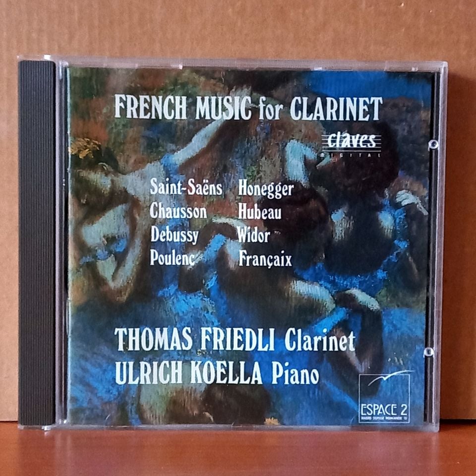 FRENCH MUSIC FOR CLARINET / SAINT-SAENS, DEBUSSY, POULENC, WIDOR, HONEGGER / THOMAS FRIEDLI, ULRICH KOELLA (1993) - CD 2.EL