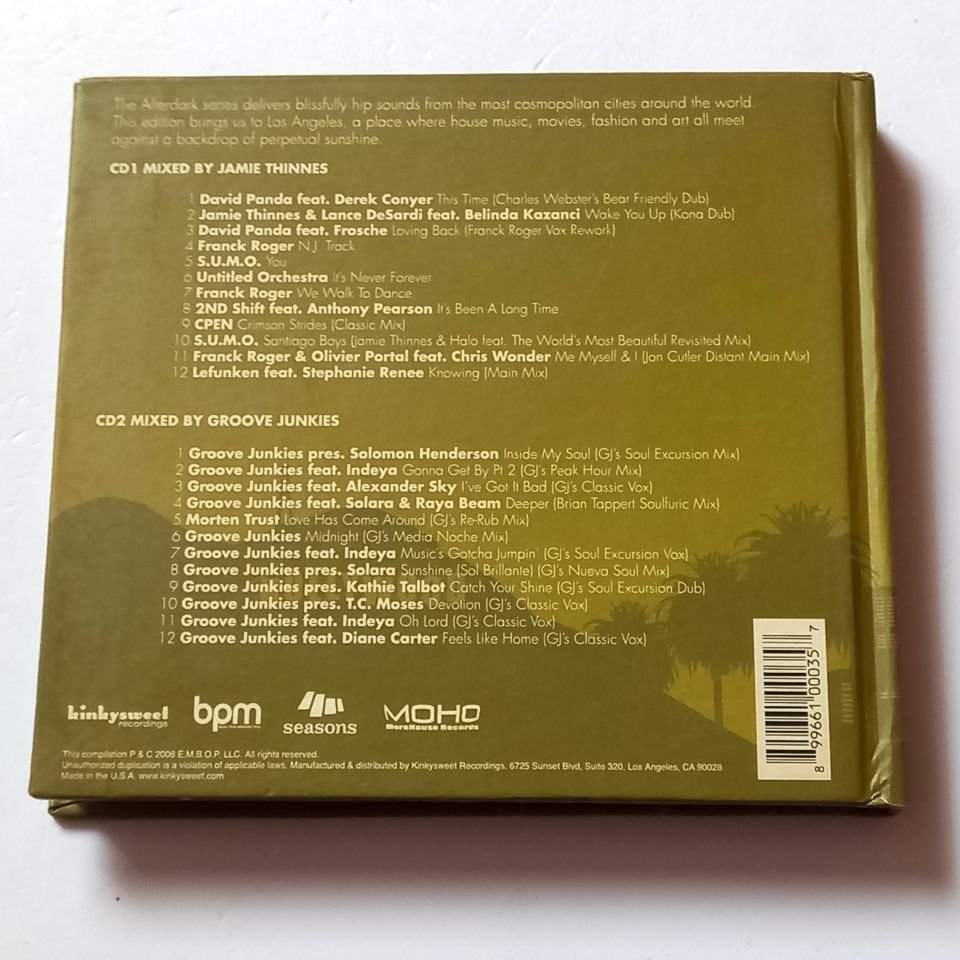 AFTERDARK / LOS ANGELES – VARIOUS ARTISTS - DAVID PANDA, FRANCK ROGER, S.U.M.O.... (2006) - 2CD COMPILATION DIGIPAK 2.EL