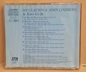 JAY CLAYTON & JOHN LINDBERG - AS TEARS GO BY (1988) - CD 2.EL