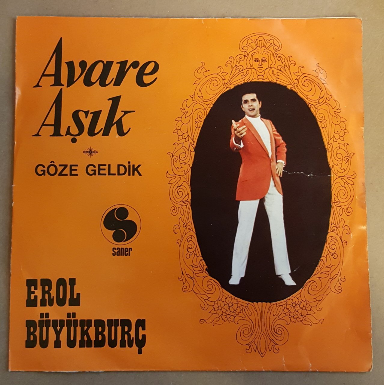 EROL BÜYÜKBURÇ - AVARE AŞIK / GÖZE GELDİK - 7'' 45 DEVİR KAPAKLI SANER 2.EL