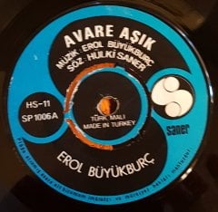EROL BÜYÜKBURÇ - AVARE AŞIK / GÖZE GELDİK - 7'' 45 DEVİR KAPAKLI SANER 2.EL