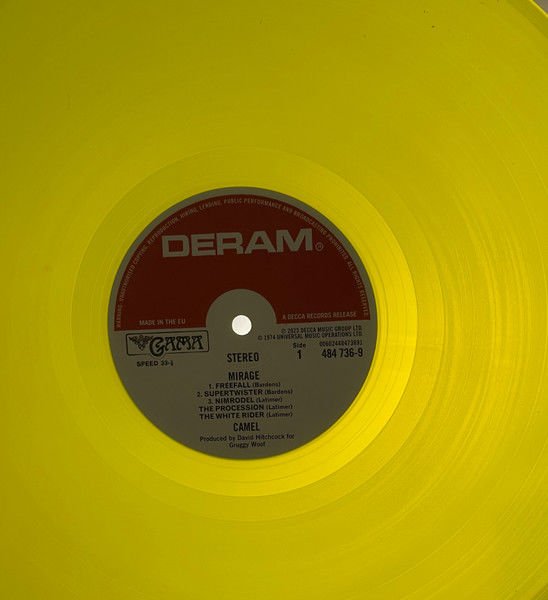 CAMEL - MIRAGE (1974) - LP 2023 REMASTERED REISSUE ALBUM CLEAR YELLOW COLOURED VINYL ŞEFFAF SARI RENKLİ SIFIR PLAK
