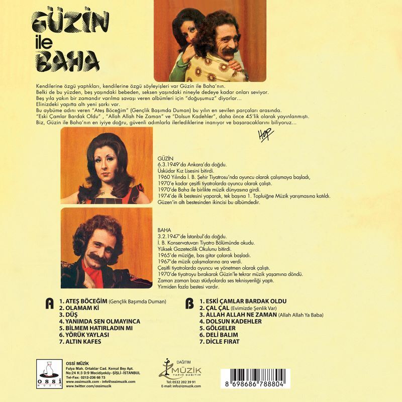 GÜZİN İLE BAHA - ATEŞ BÖCEĞİM (1977) - LP 2023 BASIM GATEFOLD SIFIR PLAK