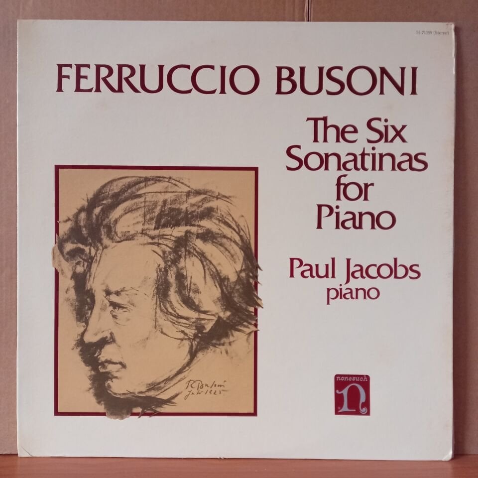 FERRUCCIO BUSONI: THE SIX SONATINAS FOR PIANO / PAUL JACOBS (1979) - LP 2.EL PLAK