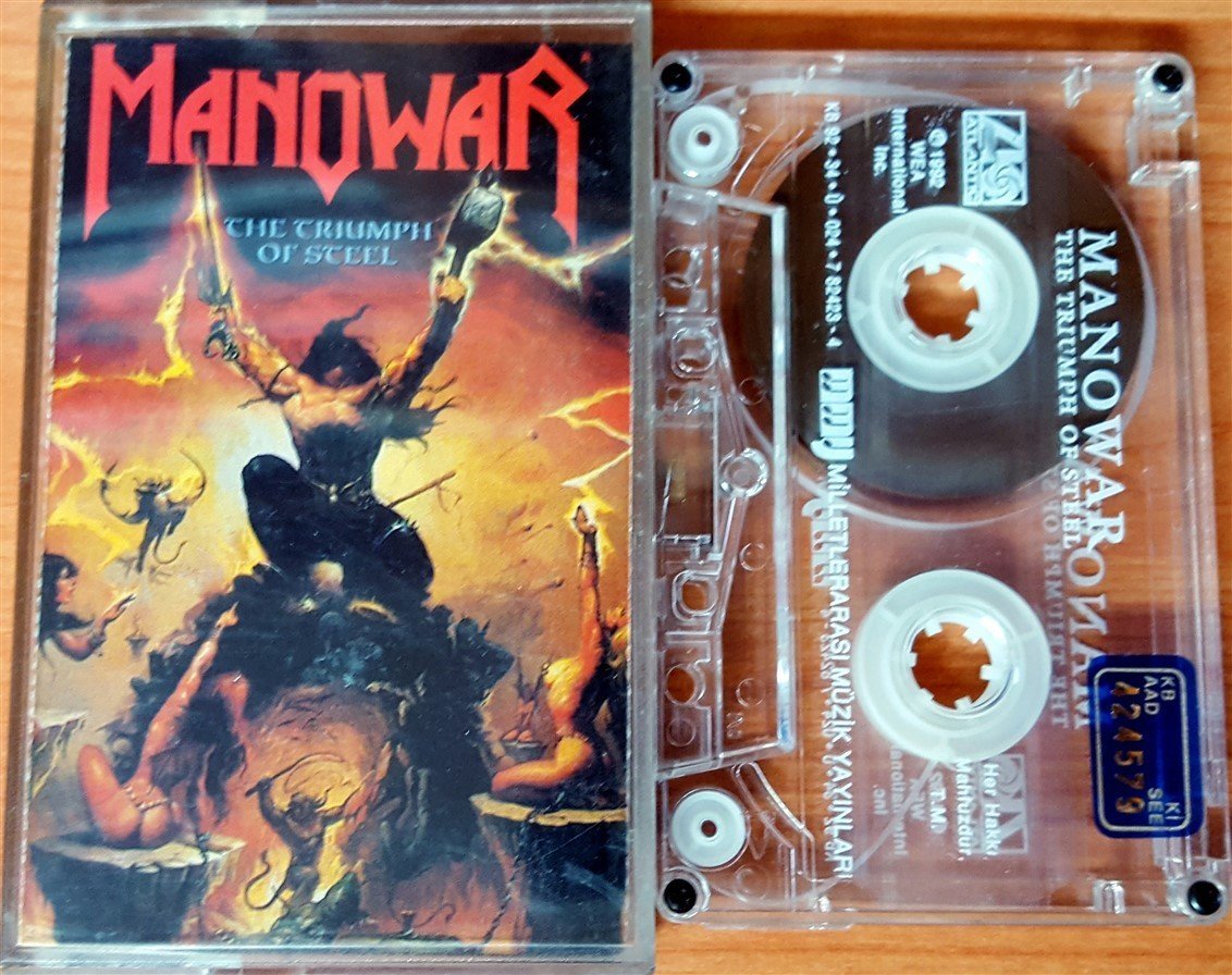 MANOWAR - THE TRIUMPH OF STEEL (1992) MMY CASSETTE MADE IN TURKEY ''USED''