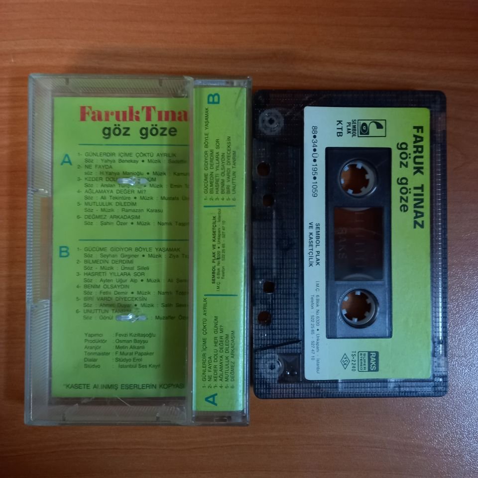 FARUK TINAZ - GÖZ GÖZE (1988) - KASET 2.EL