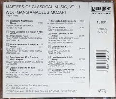 MASTERS OF CLASSICAL MUSIC / MOZART VOL.1 / EINE KLEINE NACHTMUSIC, VIOLIN CONCERTO NO. 3, TURKISH MARCH (1988) LASERLIGHT DIGITAL CD 2.EL