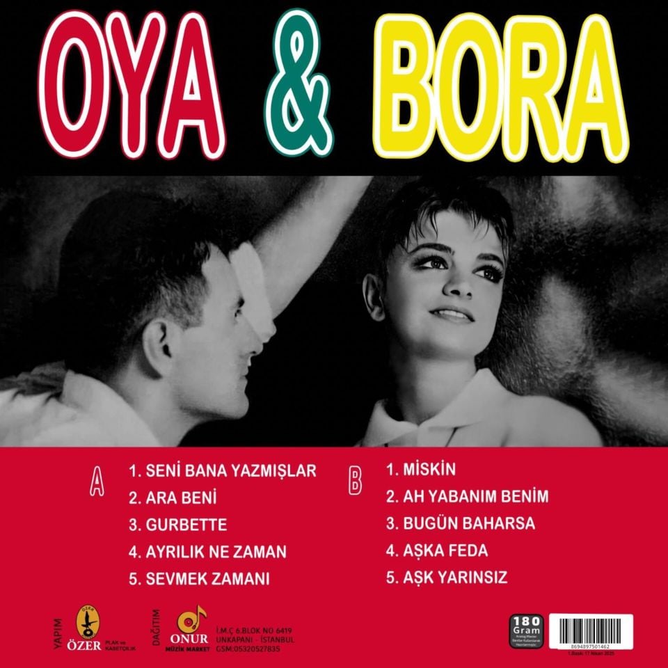 OYA & BORA - SENİ BANA YAZMIŞLAR (1993) - LP 180GR 2025 BASIM SIFIR PLAK
