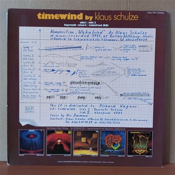 KLAUS SCHULZE – TIMEWIND (1975) - LP 2.EL PLAK