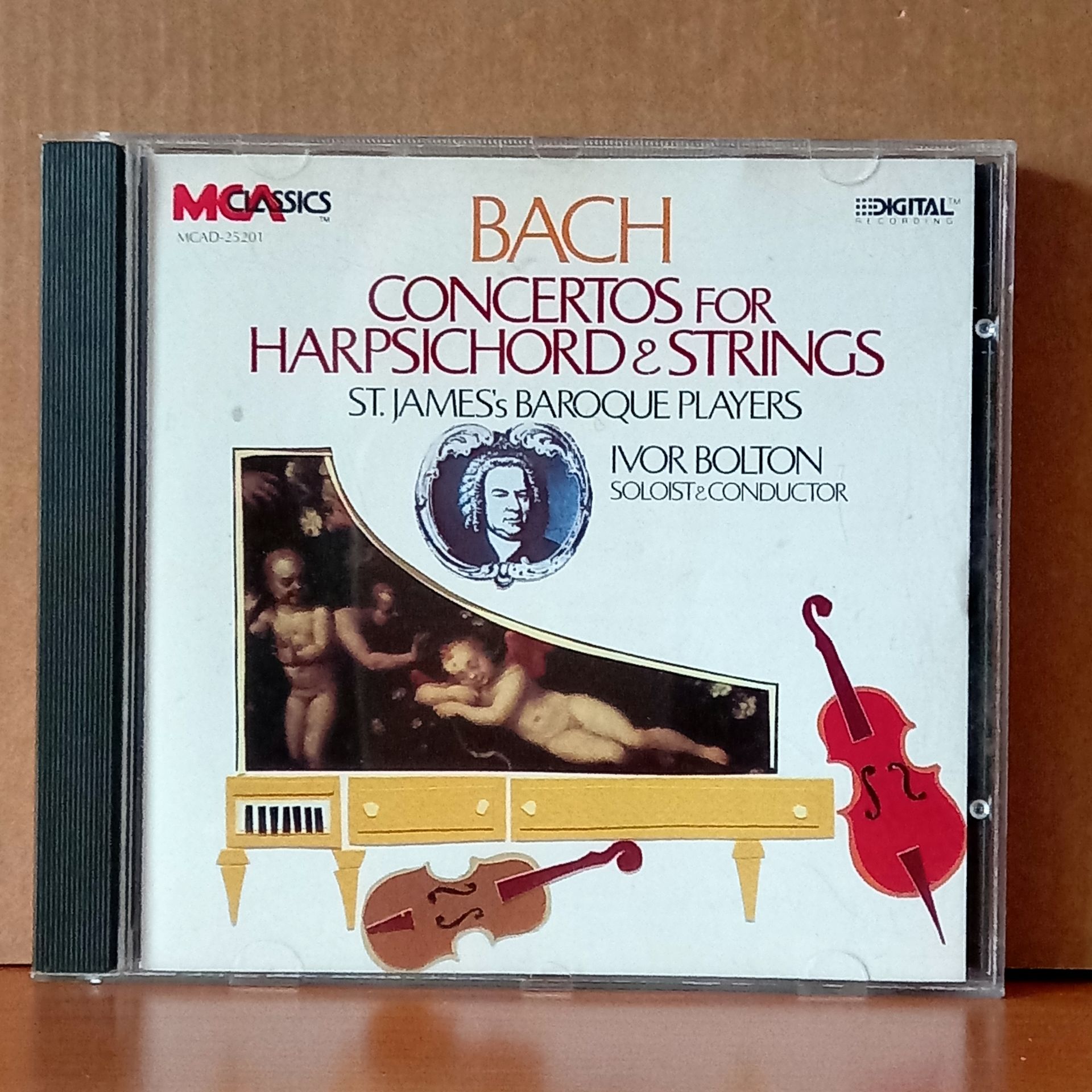 BACH: CONCERTOS FOR HARPSICHORD & STRINGS / ST. JAMES'S BAROQUE PLAYERS, IVOR BOLTON (1988) - CD 2.EL